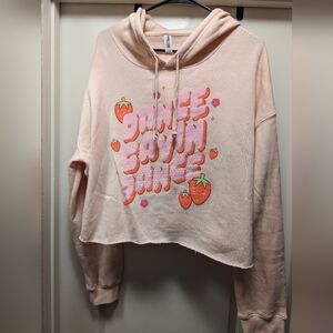Dance Gavin dance cropped pink sweatshirt large